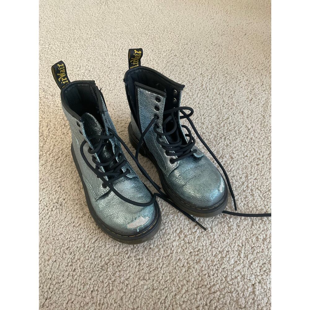Dr. Martens 1460 J Leather Boot Metallic Blue